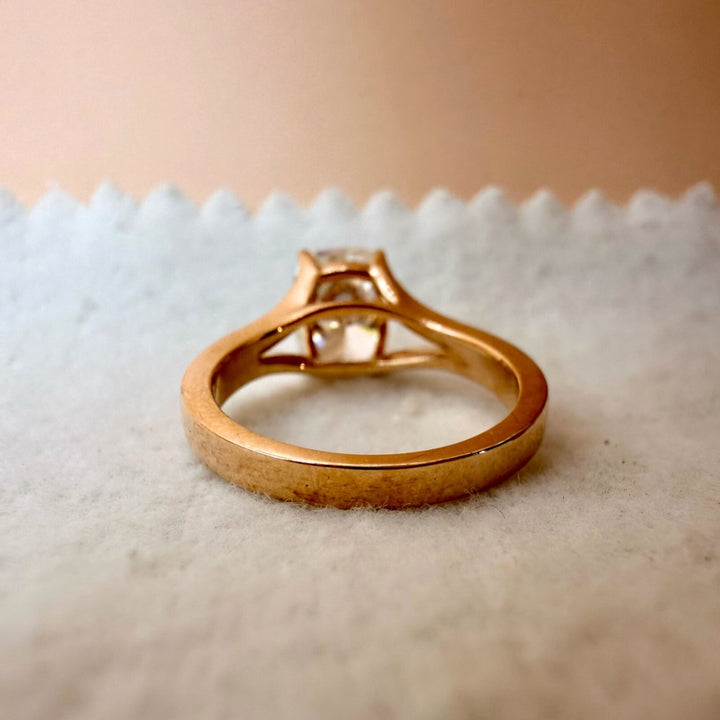 Rose gold diamond ring