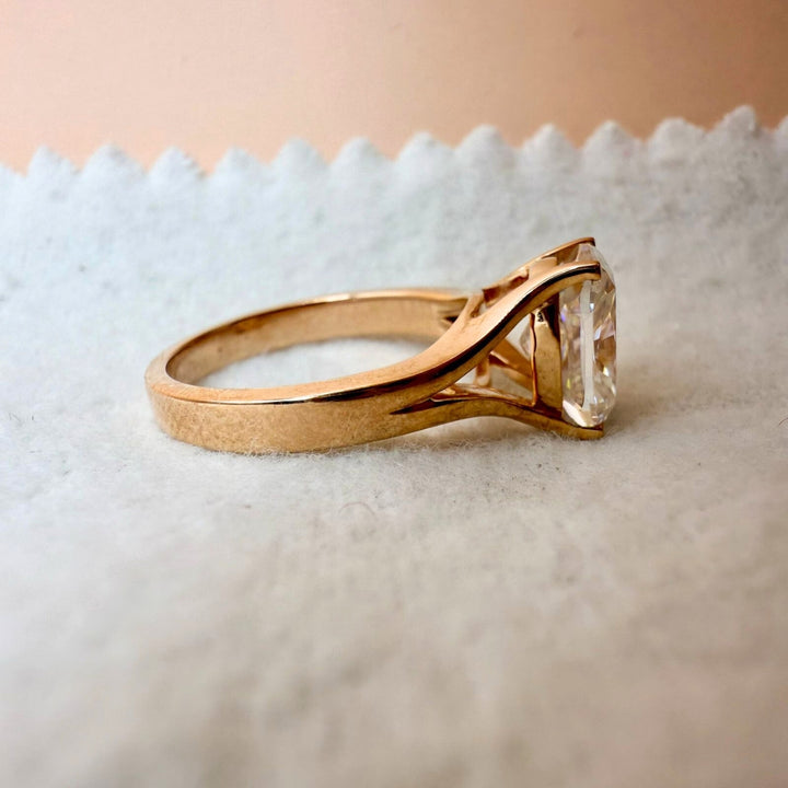 Cushion solitaire ring