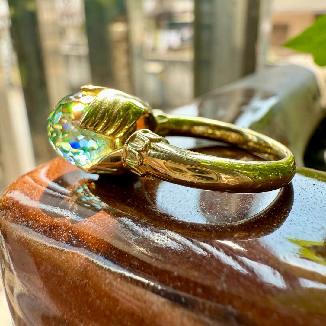 Antique rose cut diamond ring