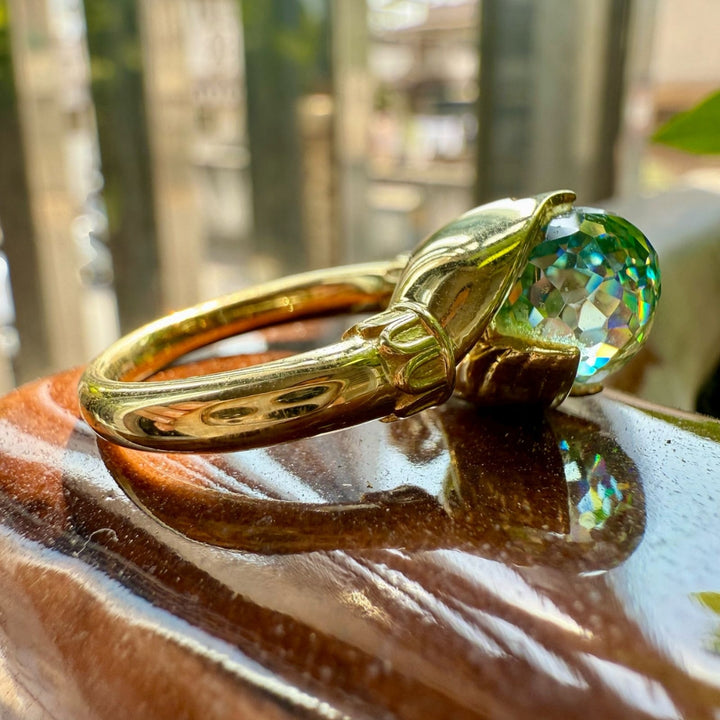 Rose cut  gold diamond ring