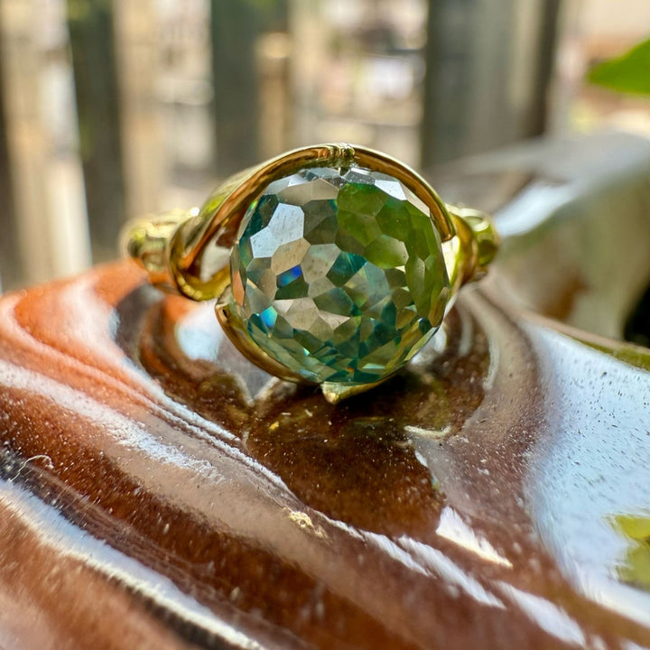 Rose cut diamond ring