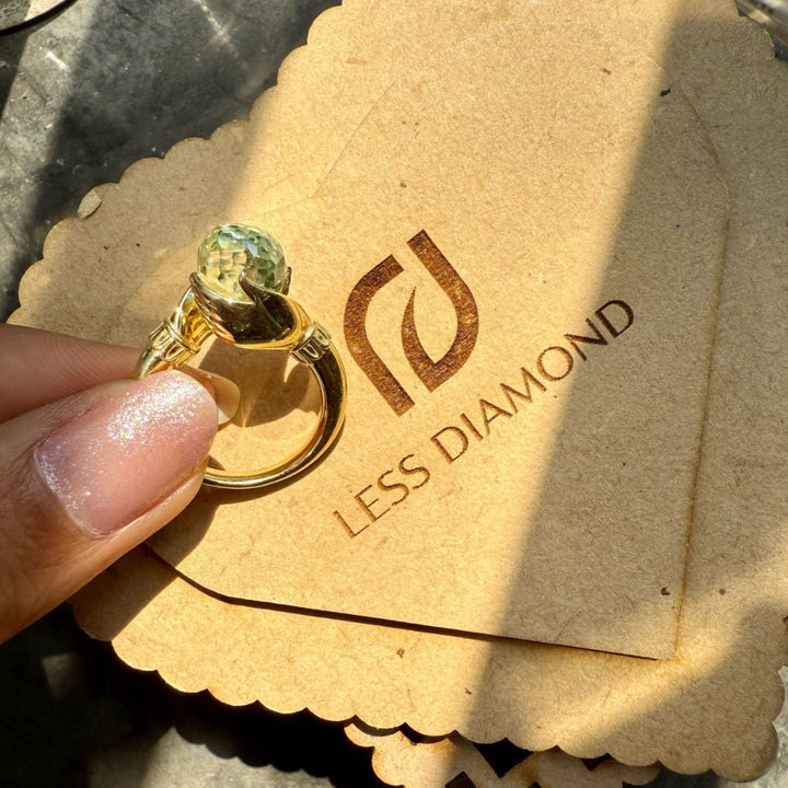 Rose cut engagement ring