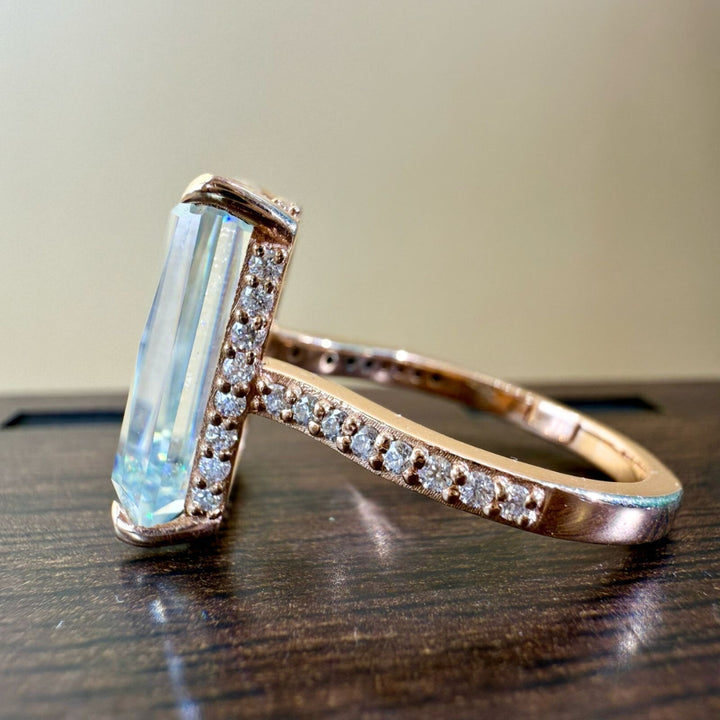 Rose gold diamond ring
