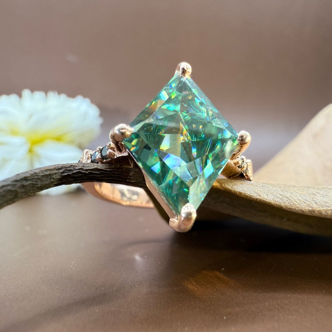 Green diamond ring