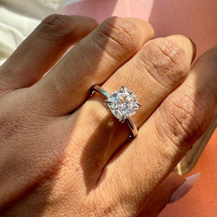 Single with hidden diamond ring