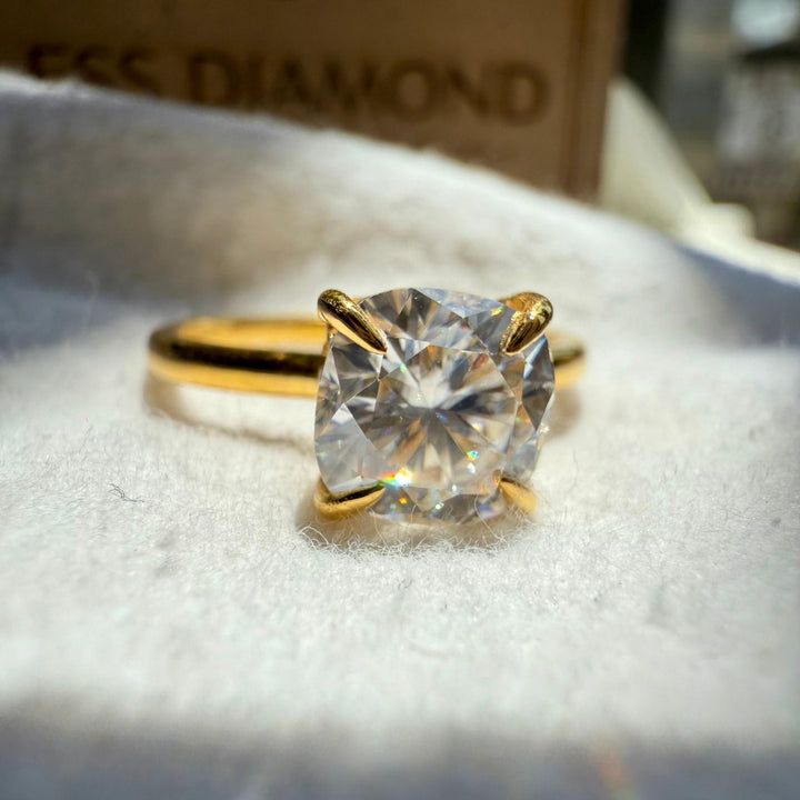 Cushion cut  diamond ring