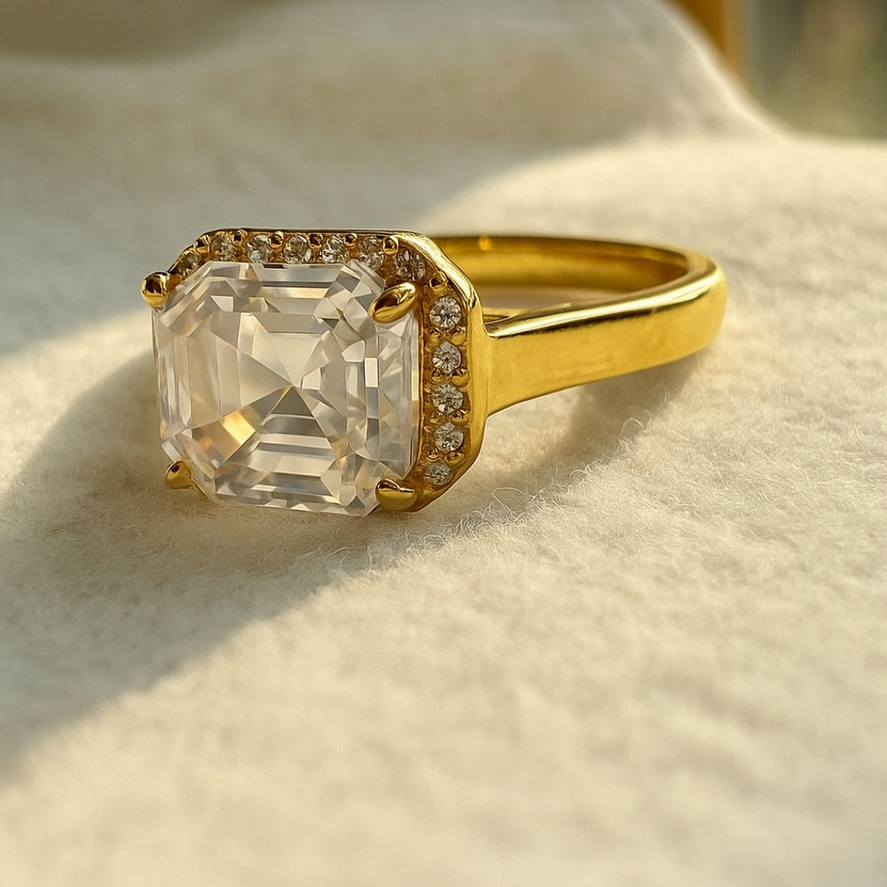 Asscher style ring
