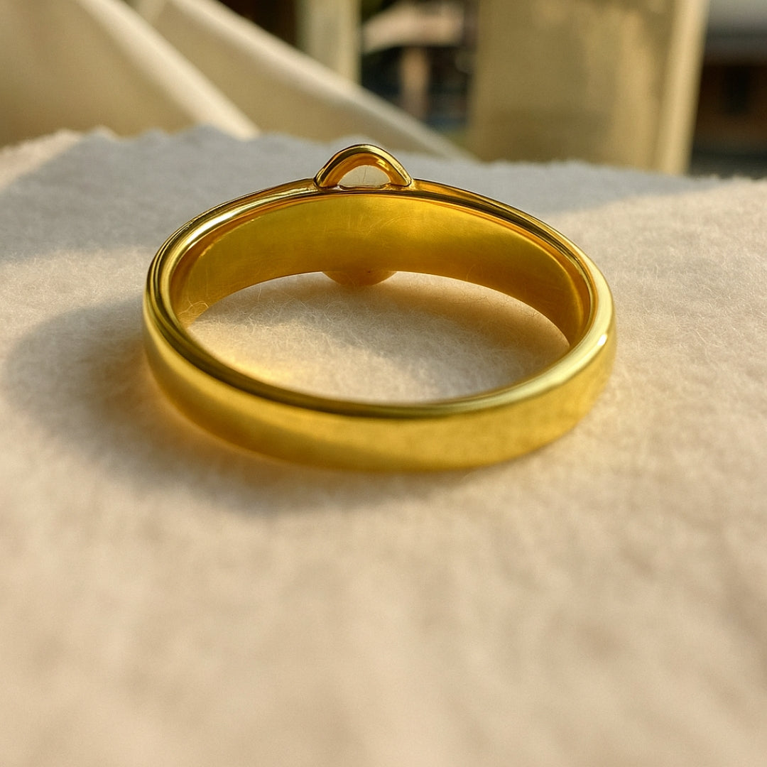 Oval and trillion diamond ring