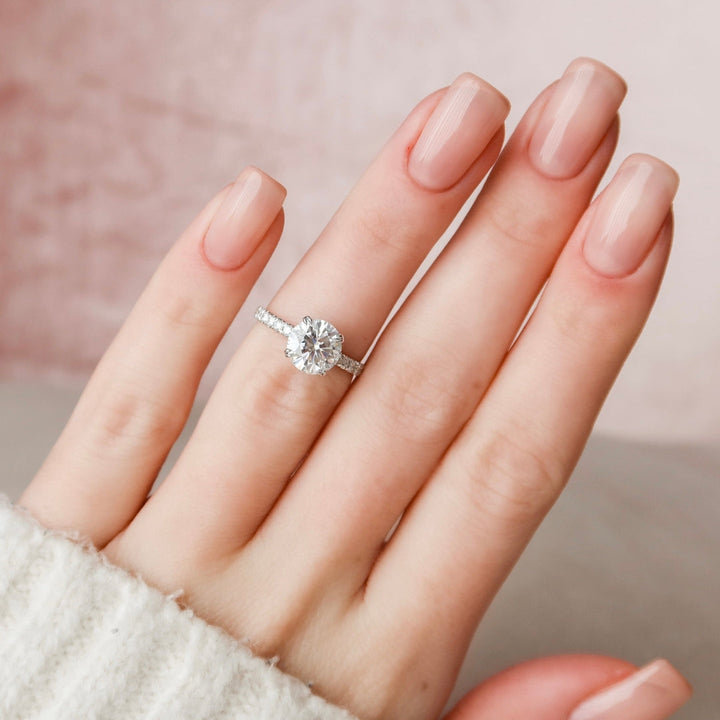 Moissanite 2.52 CT Round Cut Diamond Edwardian Anniversary Ring