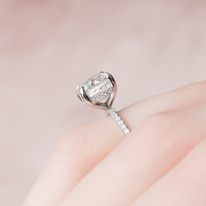 Moissanite 2.92 CT Cushion Cut Diamond Boho & Hippie Anniversary Ring