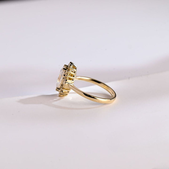 Moissanite 3.97 CT Marquise Cut Diamond  Gothic Engagement Ring