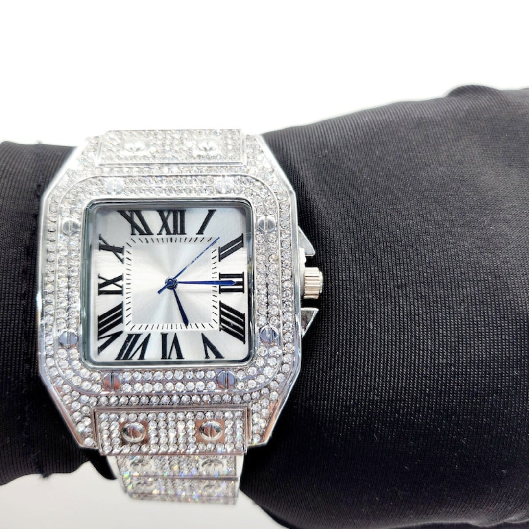 Moissanite 71.14 CT Round Cut Diamond Minimalist Watch