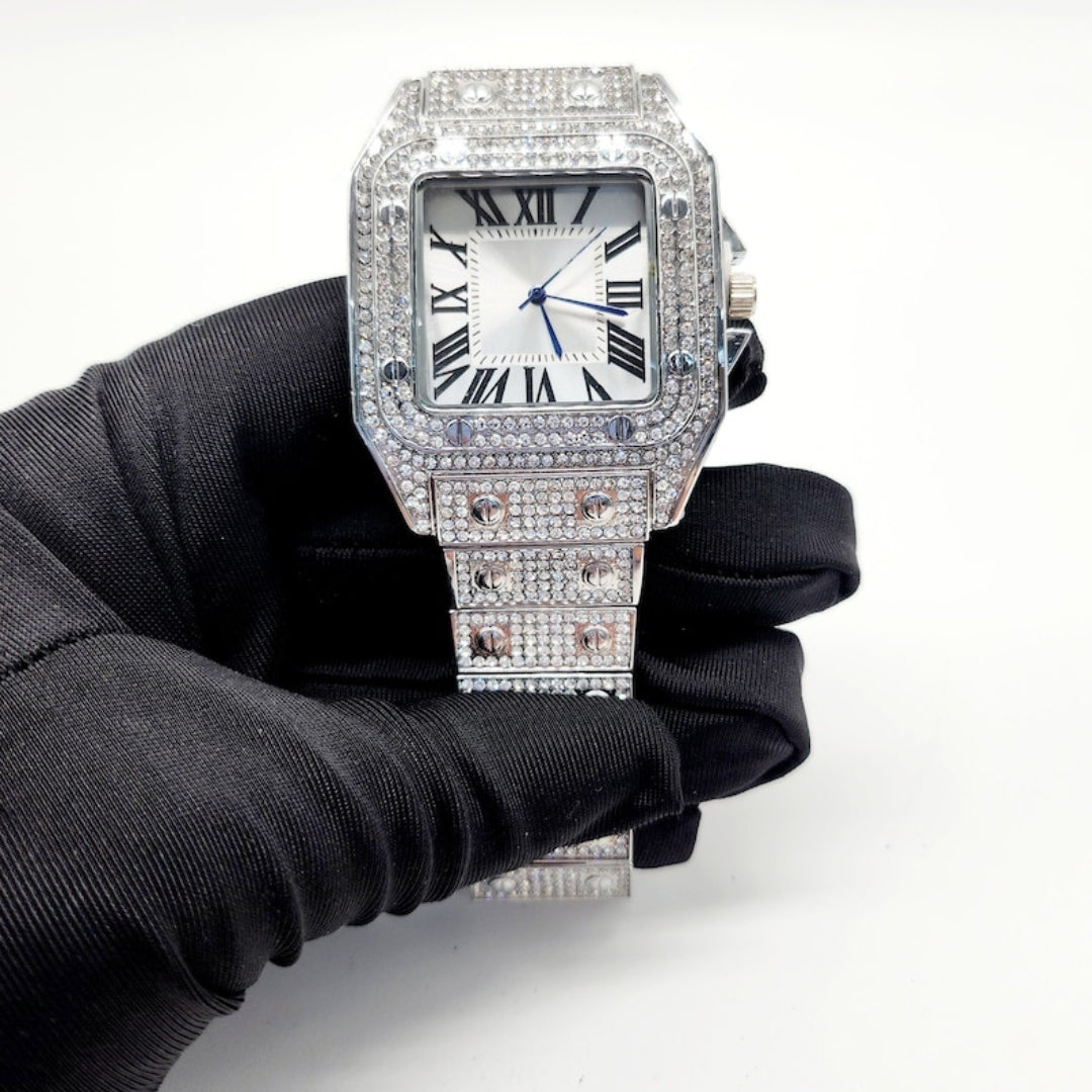 Moissanite 71.14 CT Round Cut Diamond Minimalist Watch