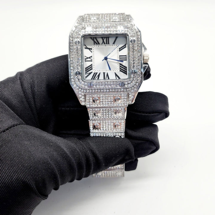 Moissanite 71.14 CT Round Cut Diamond Minimalist Watch