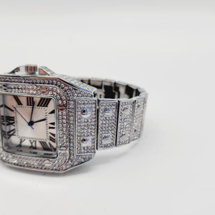 Moissanite 71.14 CT Round Cut Diamond Minimalist Watch