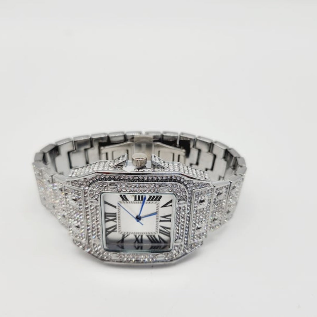Moissanite 71.14 CT Round Cut Diamond Minimalist Watch