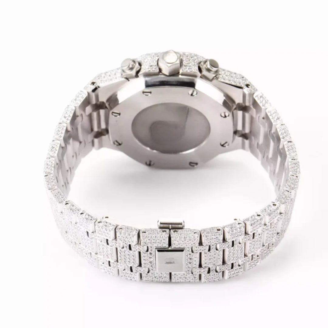 Moissanite 54.36 CT Round Cut Diamond Avant Garde Watch