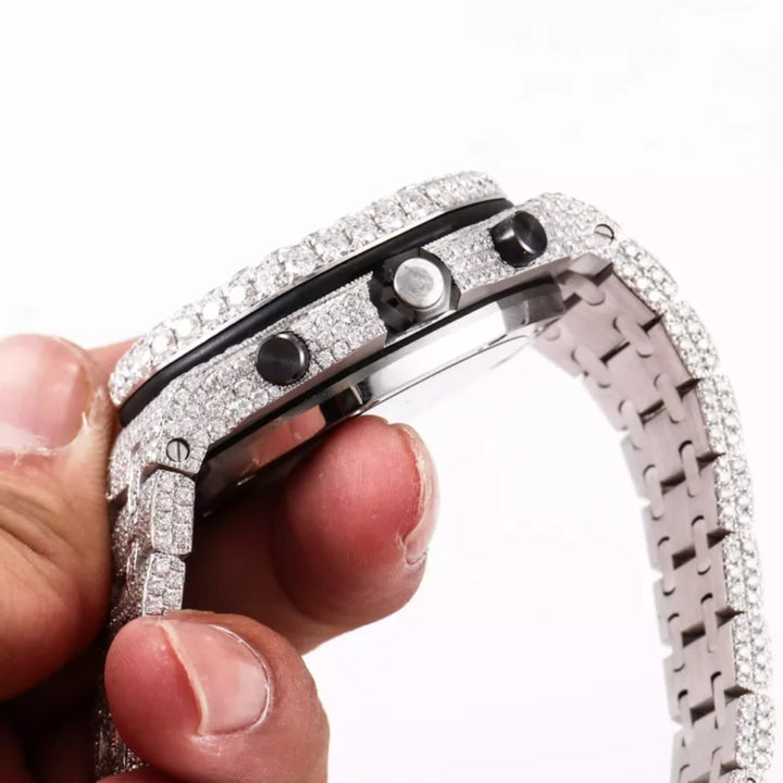 Moissanite 60.58 CT Round Cut Diamond Victorian Watch