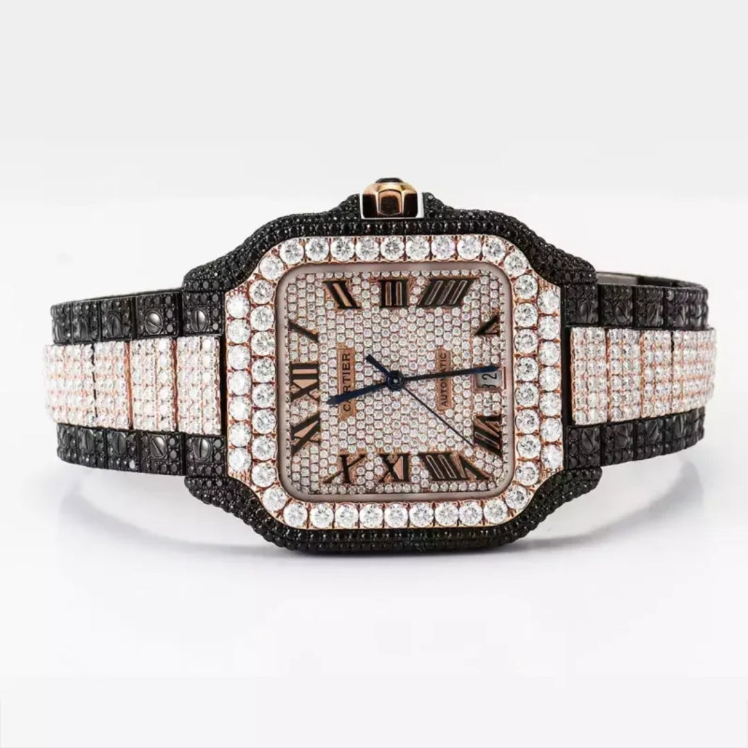 Moissanite 65.00 CT Round Cut Diamond Minimalist Watch