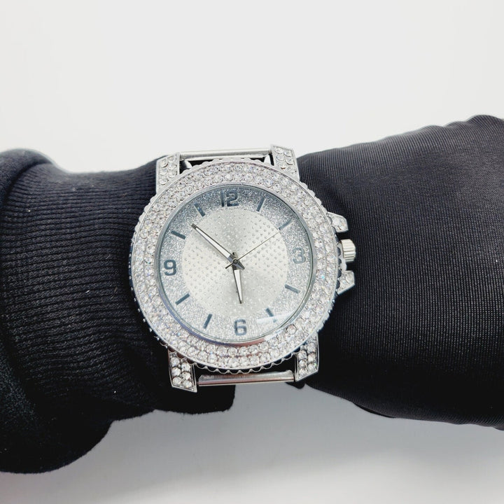 Moissanite 25.94 CT Round Cut Diamond Art Nouveau Watch