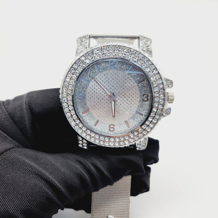 Moissanite 25.94 CT Round Cut Diamond Art Nouveau Watch