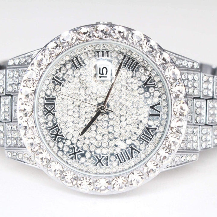 Moissanite 42.31 CT Round Cut Diamond Art Deco Watch