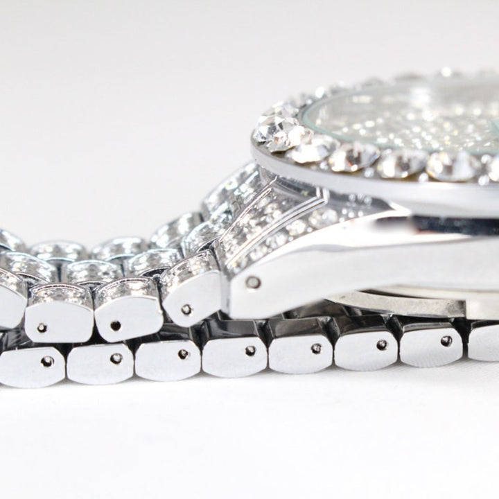 Moissanite 42.31 CT Round Cut Diamond Art Deco Watch