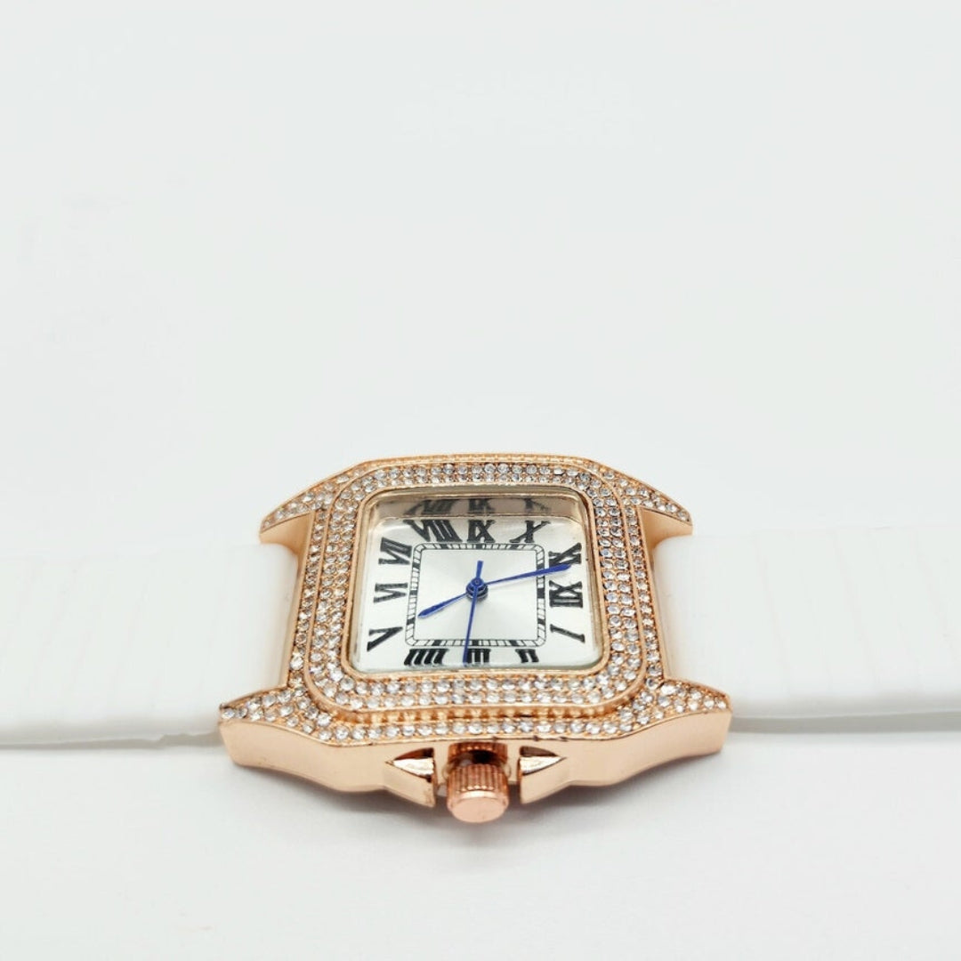 Moissanite 21.41 CT Round Cut Diamond Brutalist Watch