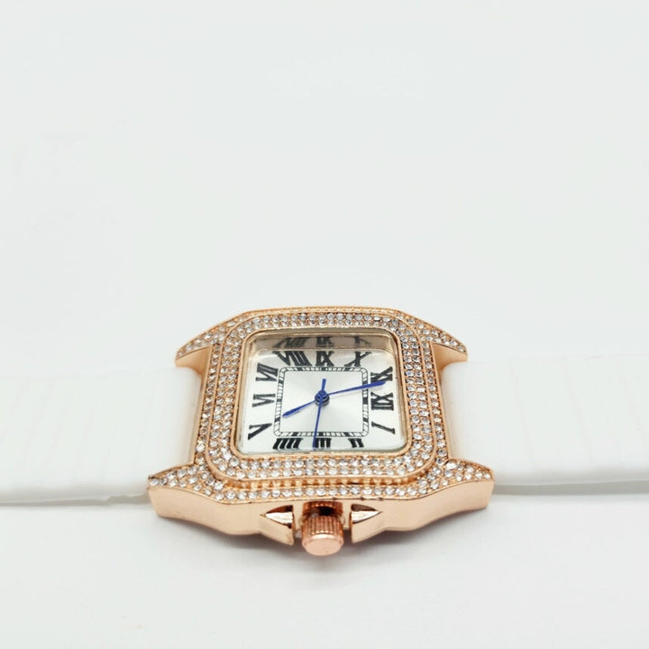 Moissanite 21.41 CT Round Cut Diamond Brutalist Watch