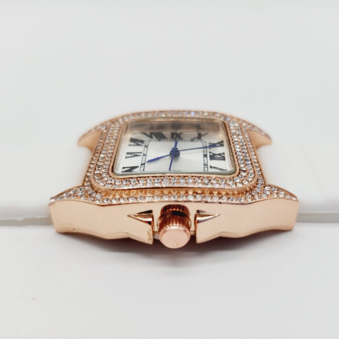 Moissanite 21.41 CT Round Cut Diamond Brutalist Watch