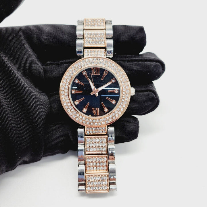 Moissanite 39.18 CT Round Cut Diamond Art Nouveau Watch