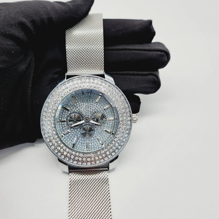 Moissanite 31.67 CT Round Cut Diamond Avant Garde Watch