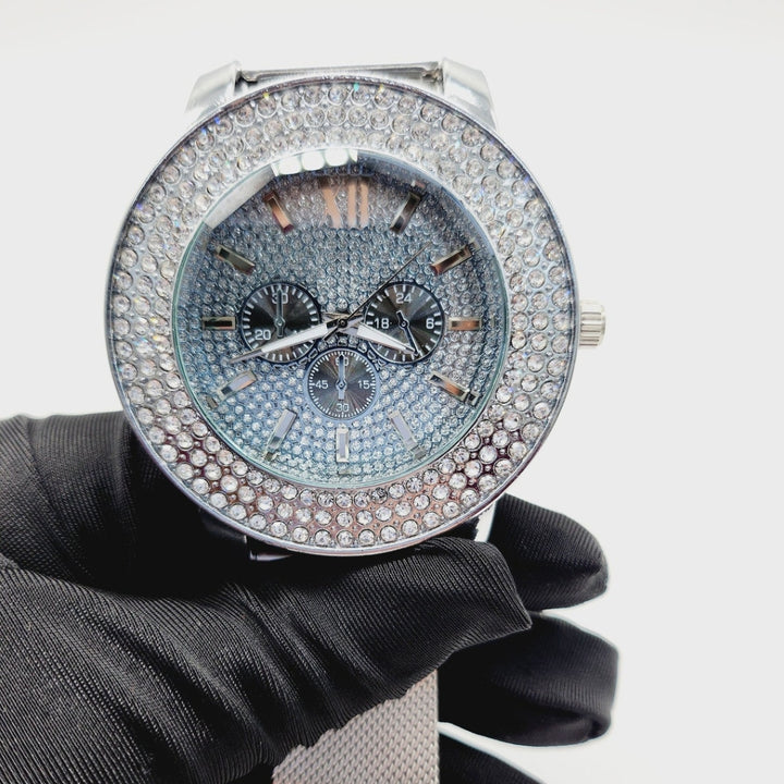 Moissanite 31.67 CT Round Cut Diamond Avant Garde Watch