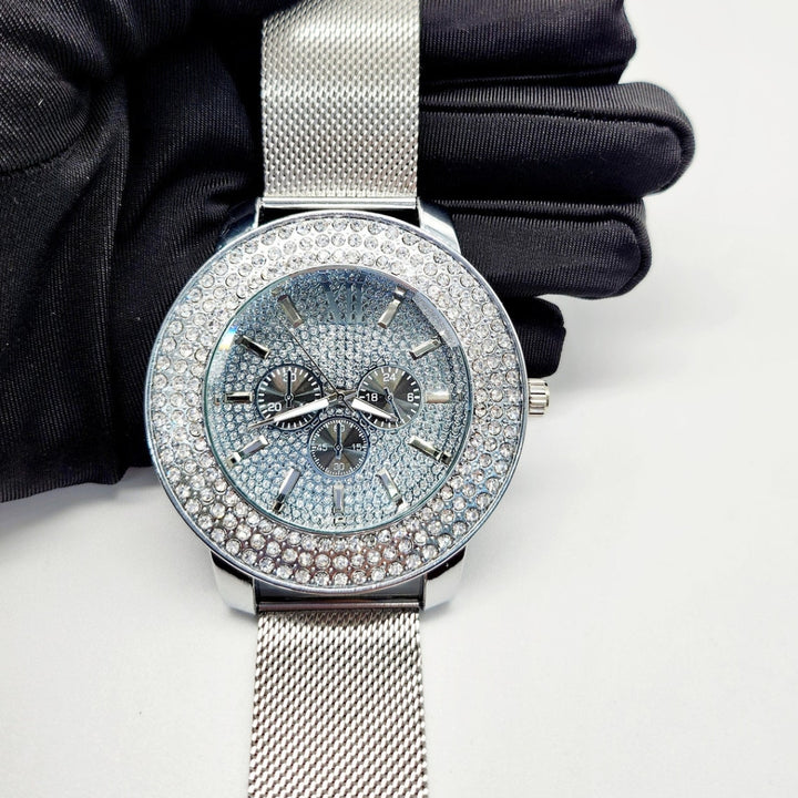 Moissanite 31.67 CT Round Cut Diamond Avant Garde Watch