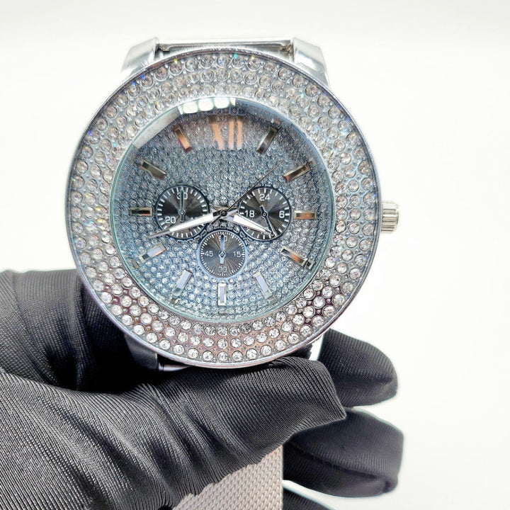 Moissanite 31.67 CT Round Cut Diamond Avant Garde Watch