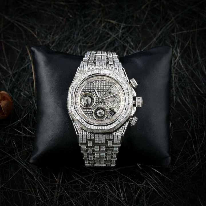 Moissanite  33.92 CT Baguette Cut Diamond Boho & Hippie Watch