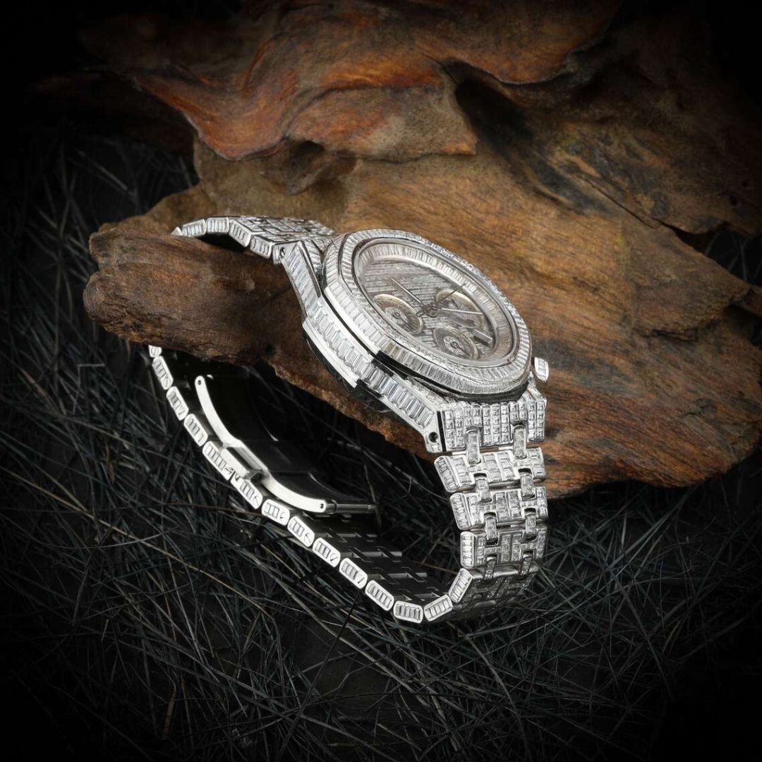 Moissanite  33.92 CT Baguette Cut Diamond Boho & Hippie Watch