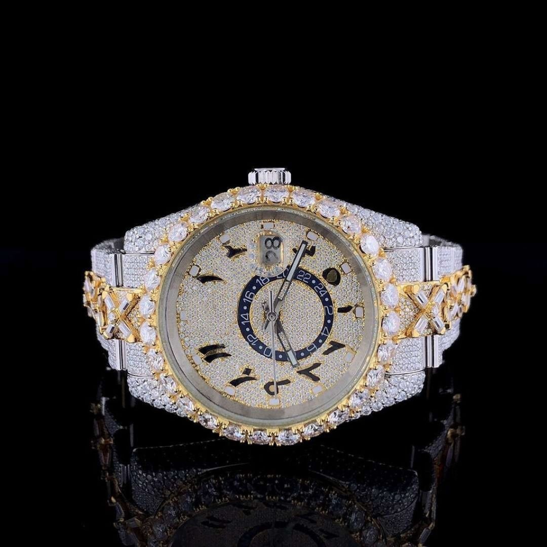Moissanite 44.73 CT Baguette Cut Diamond Minimalist Watch