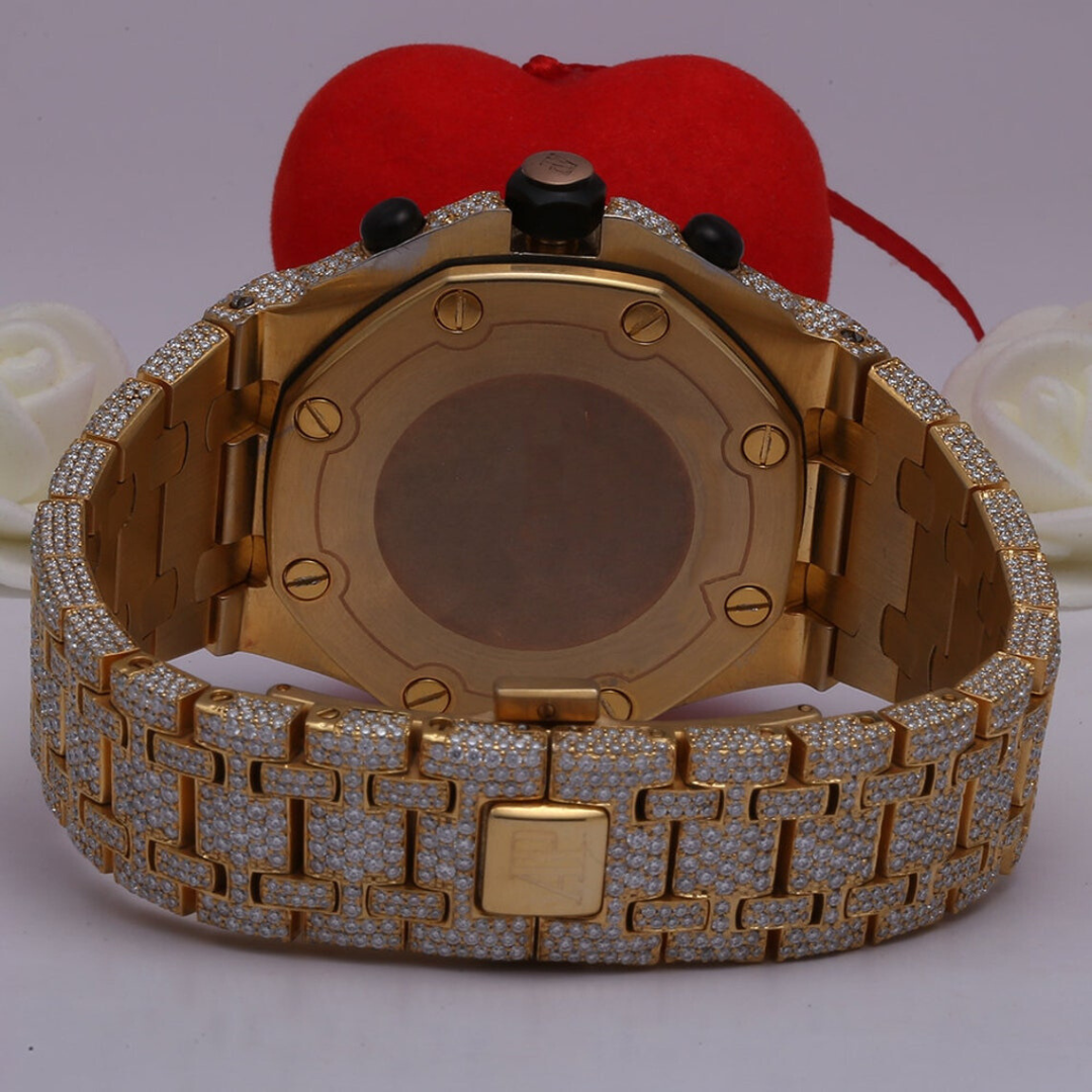 Moissanite  36.74 CT Round Cut Diamond Art Nouveau Watch