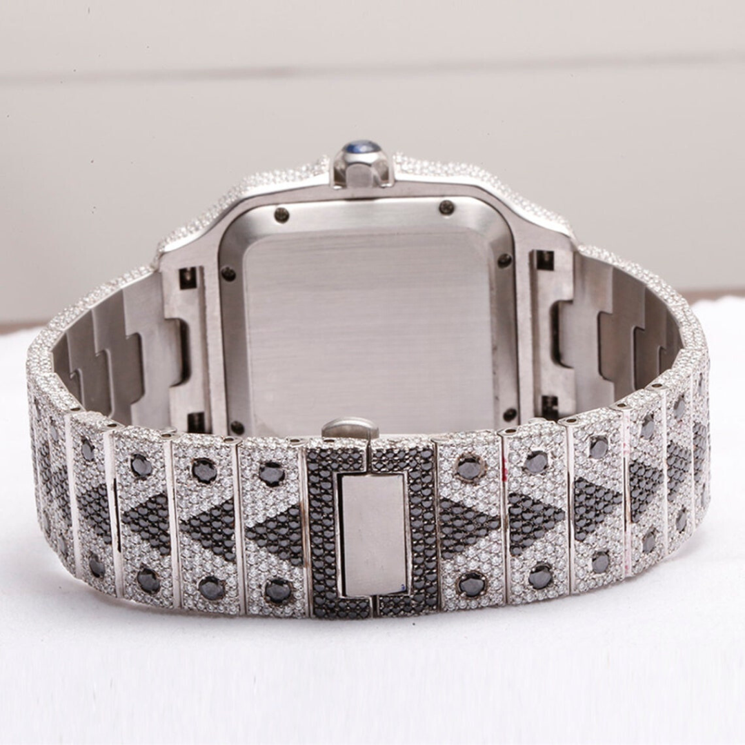Moissanite  38.76 CT Round Cut Diamond Avant Garde Watch