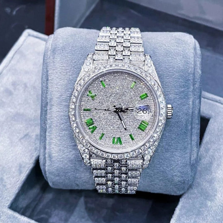 Moissanite  39.29 CT Round Cut Diamond Art Nouveau Watch