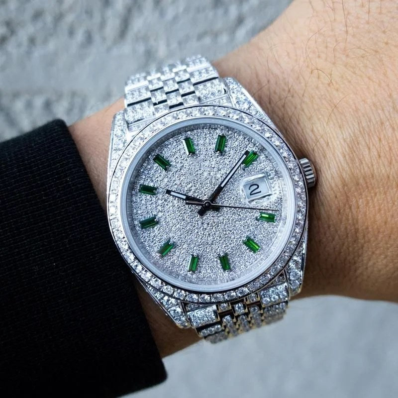 Moissanite  39.29 CT Round Cut Diamond Art Nouveau Watch