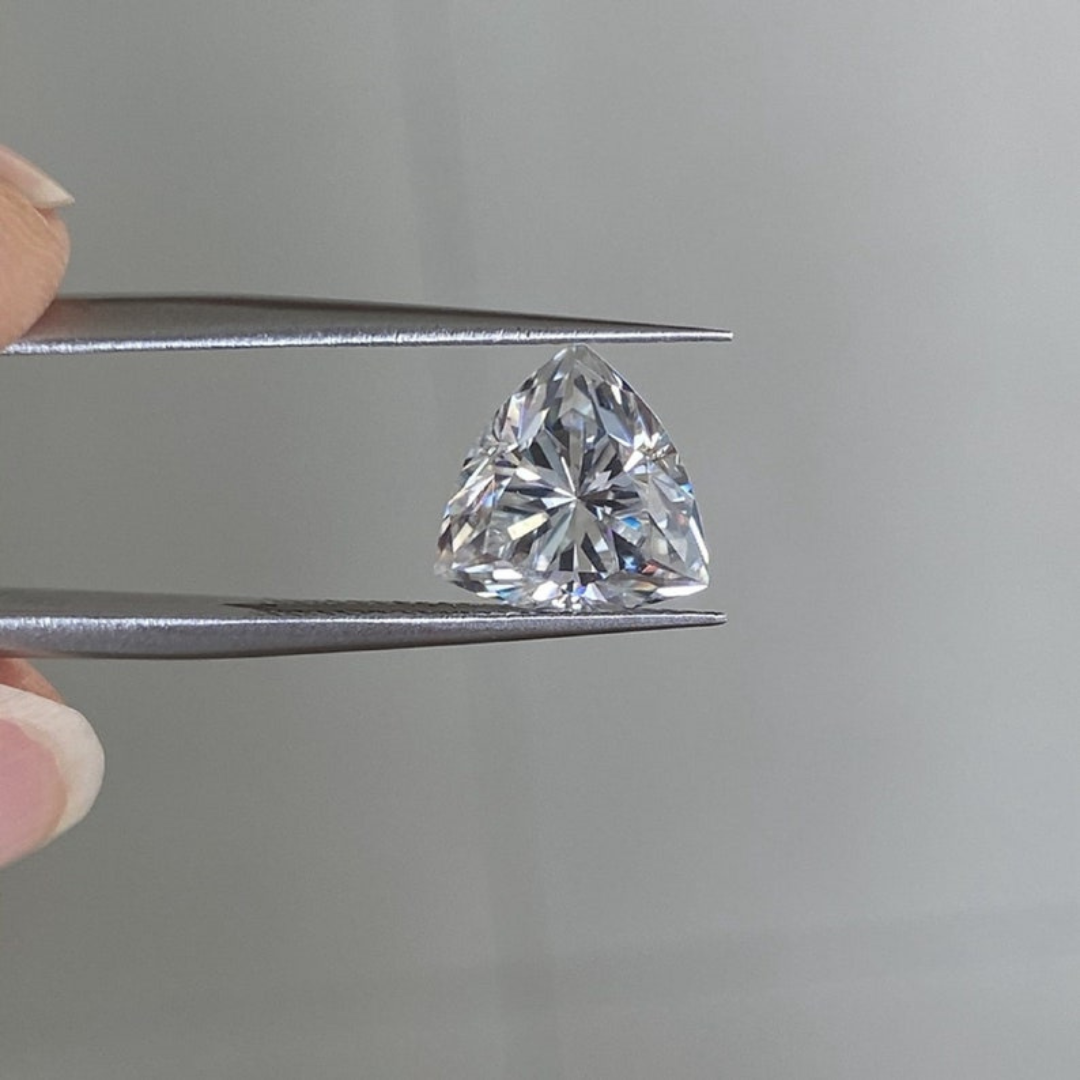 Moissanite 3.70 CT Trillion Loose Diamond
