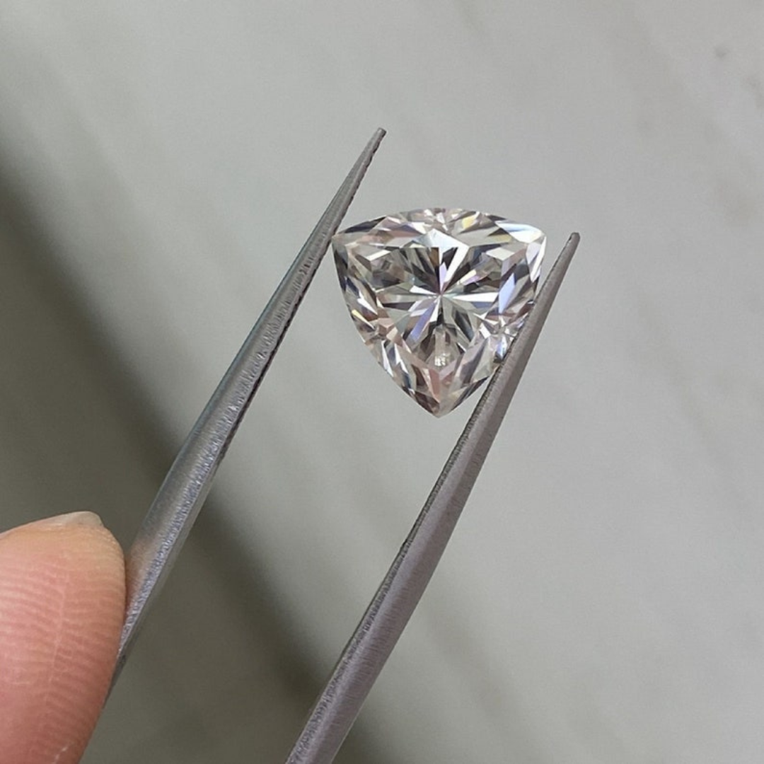 Moissanite 3.70 CT Trillion Loose Diamond