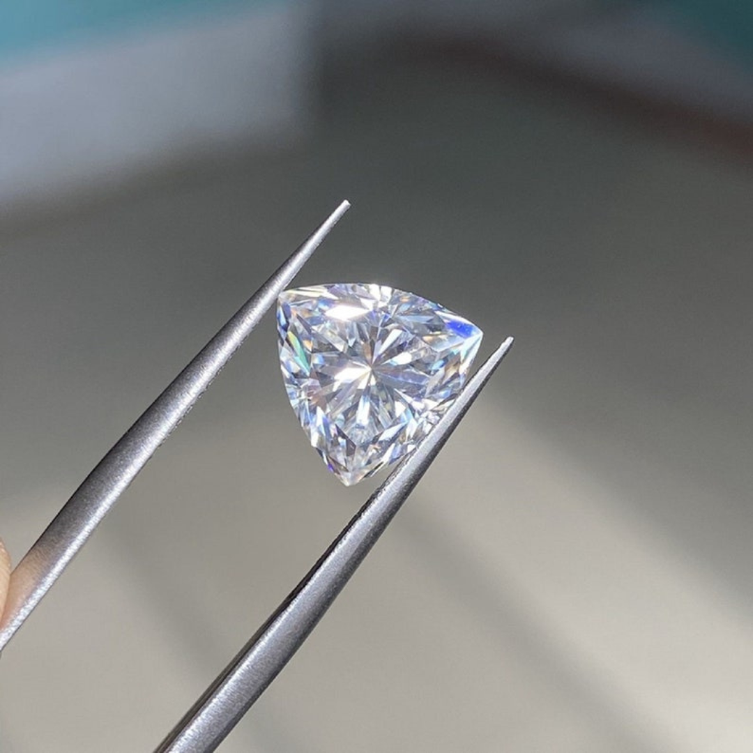 Moissanite 3.70 CT Trillion Loose Diamond