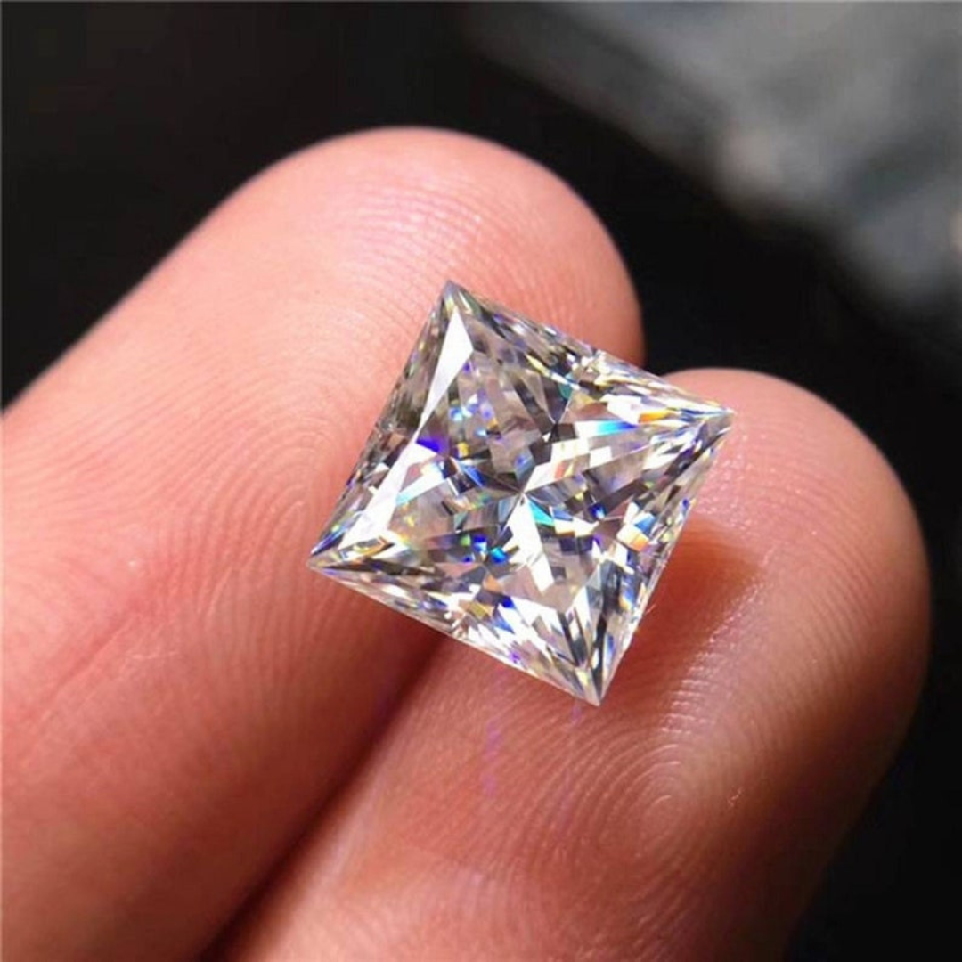 Moissanite 4.15 CT Princess Loose Diamond