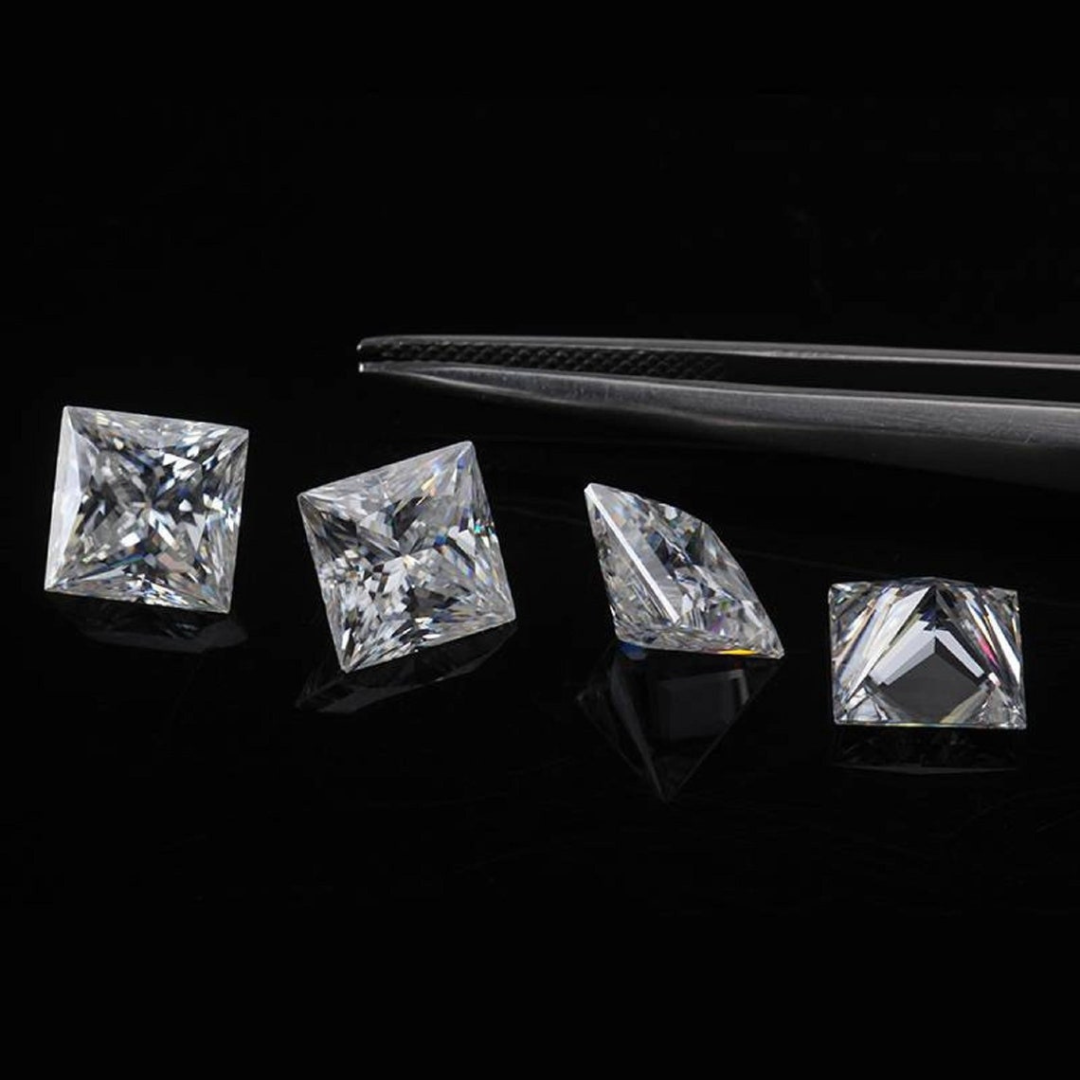Moissanite 4.15 CT Princess Loose Diamond