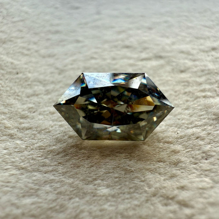 Moissanite 2.44 CT Hexagon Loose Diamond