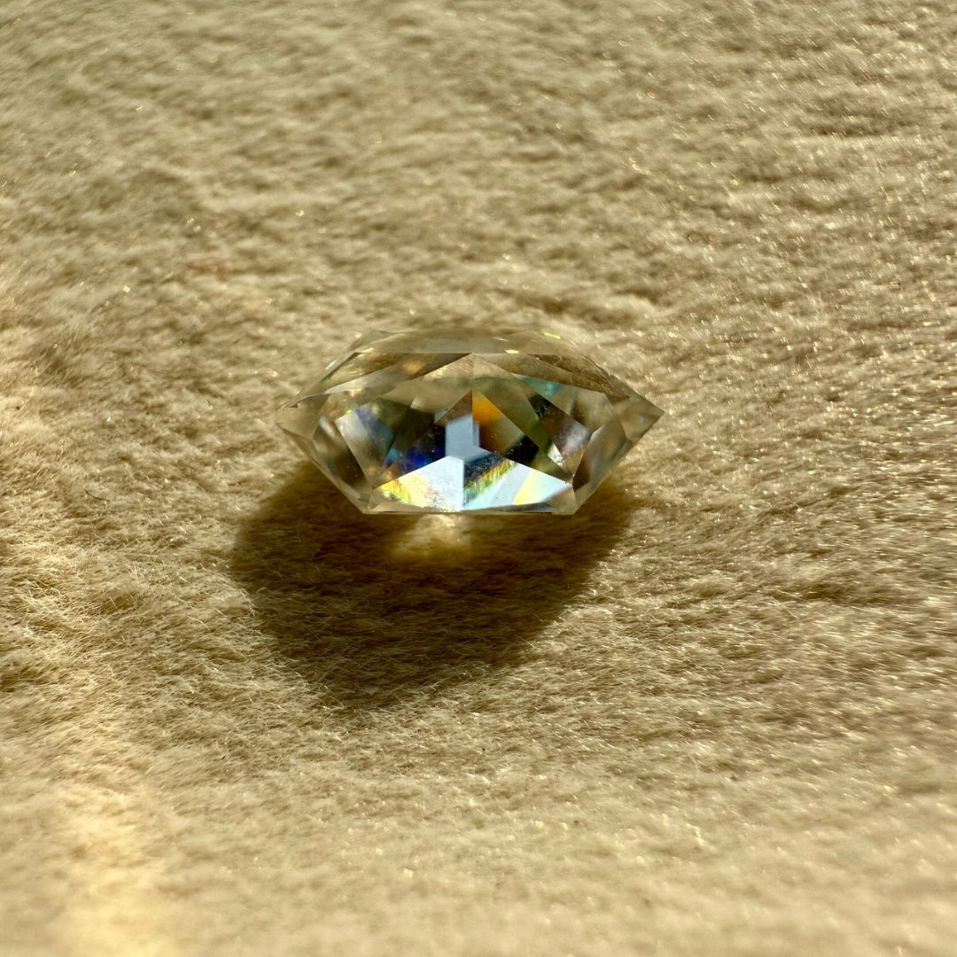 Moissanite 1.74 CT Hexagon Loose Diamond