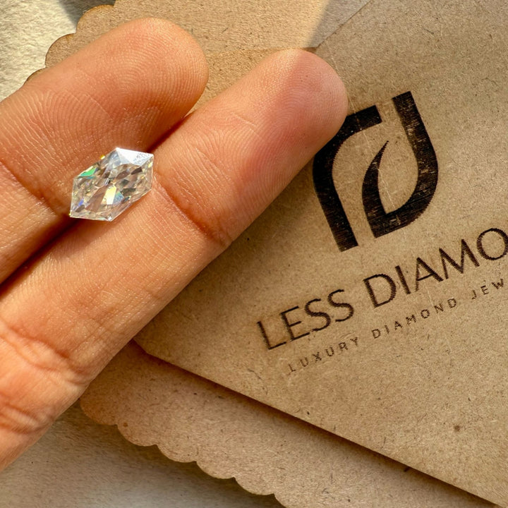 Moissanite 1.74 CT Hexagon Loose Diamond